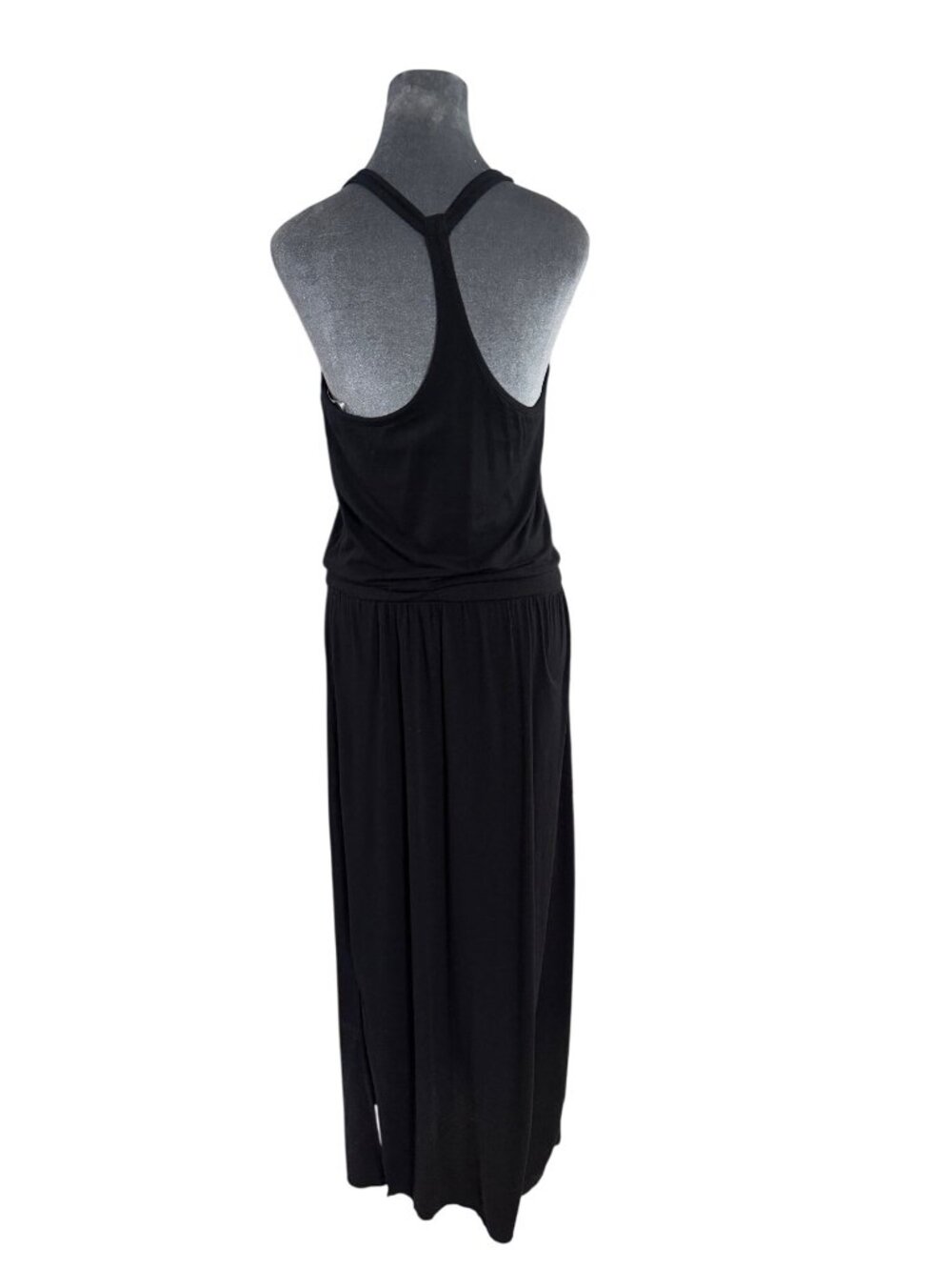 Athleta Black Racerback Maxi Dress With Tie Waist SP Size Lyocell Blend - Picture 4 of 6